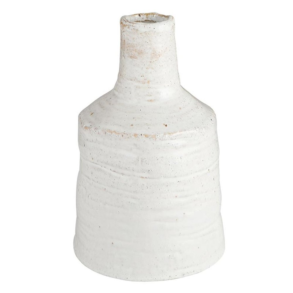 White Ceramic Medium Organic Vase / NWT